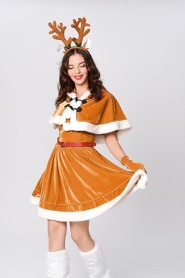 【熱賣精選】聖誕節服裝成人女聖誕裝聖誕老人服裝聖誕麋鹿派對公主裙演出衣服