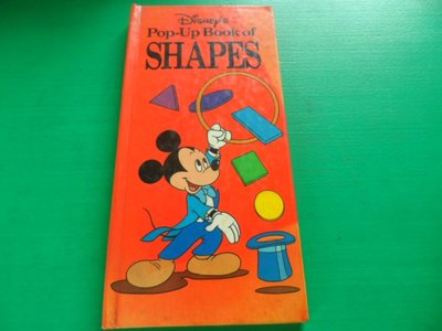 大熊舊書坊-Disney's Pop-Up Book of Shapes Hardcover 立體書-東8