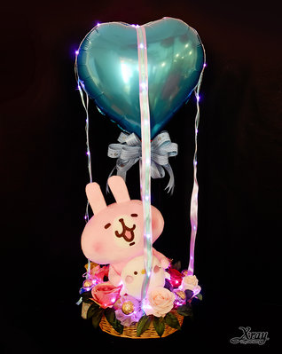 卡娜赫拉 P助 幸福熱氣球，情人節禮物/金莎花束/熱氣球/亮燈/花禮/婚禮佈置/生日禮物/求婚，X射線【Y050919】