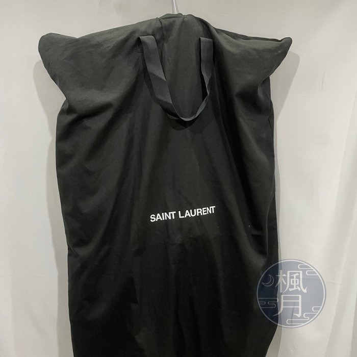 BRAND楓月 SAINT LAURENT YSL 聖羅蘭 黑色 翻領 雙排釦 風衣 外套 #44 中長版 風衣 大衣