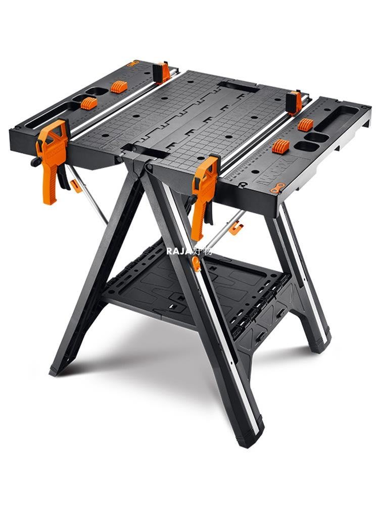 威克士多功能工作工具臺WX051 移動便攜式木工鋸臺桌折疊裝修工具-RAJA 