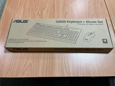 ASUS 華碩 U2000 KEYBOARD &amp; MOUSE 有線鍵盤滑鼠組 鍵盤 滑鼠