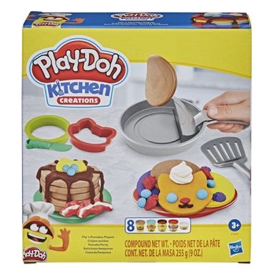 現貨正版 培樂多Play-Doh創意DIY無毒黏土廚房系列-翻烤鬆餅遊戲組 F1279幼兒兒童玩具/益智玩具/家家酒