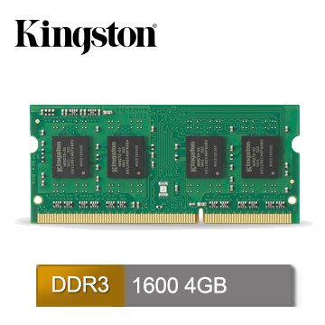 筆記型電腦記憶體 金士頓 Kingston 4GB DDR3 1600 /1.35V（KVR16LS11/4）