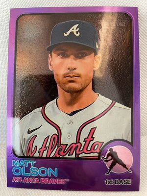 Matt Olson 2022 Topps Heritage High # 590 Base Atlanta Braves