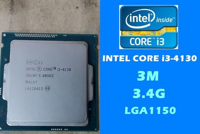 【 大胖電腦 】INTEL Core i3-4130 CPU 處理器/1150/3.4G/3M保固30天 直購價200元