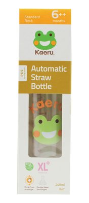 【Kaeru哈皮蛙】PES自動吸管標準口徑奶瓶(240ml)『CUTE嬰用品館』