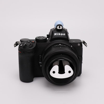相機配件黑企鵝相機卡通鏡頭蓋熱靴M50小痰盂49mm適用索尼富士尼康佳能R50
