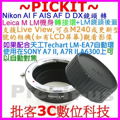 後蓋 NIKON AI F鏡頭轉 Leica M LM CL 40 50 M10 RICOH GXR 理光 相機身轉接環