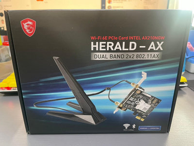 MSI微星 HERALD-AX INTEL AX210NGW WI-FI 6E 網卡 全新 蘆洲可自取📌自取價850