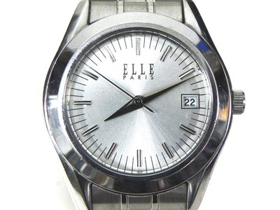 石英錶 [ELLE EL251] ELLE 圓形BOY 時尚錶/石英錶-- [白銀面]