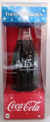 全新 未拆 2016年 日本 迪士尼 海洋 園區 15 週年 周年 限定 米奇 米妮 可口可樂 收藏瓶