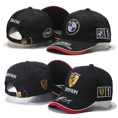 -Ferrari BMW F1賽車帽 棒球帽 車隊帽子 鴨舌帽 遮陽帽