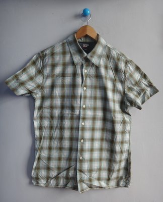 jacob00765100 ~ 正品 TOMMY HILFIGER 藍綠色格紋 短袖襯衫 size: L