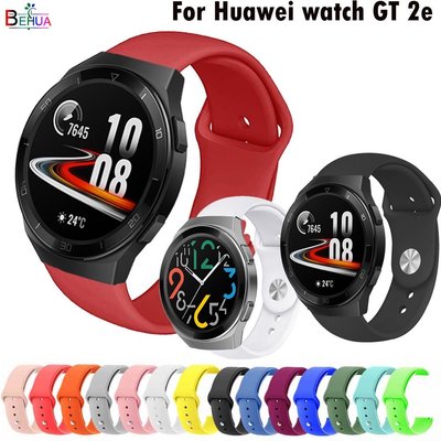 適用於華為 Watch Gt 2e / Gt 46mm 運動軟矽膠 22mm 腕帶的手鍊錶帶適用於 Huawei Wat
