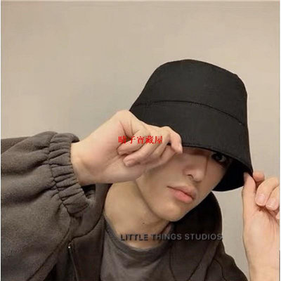 現貨·design Korea 黑 ◘ 小眾遮眼帽 ◘ 漁夫帽 極簡 休閒 男 素面 簡約 平頂 韓 水桶帽 鐘型·晴子寶藏屋