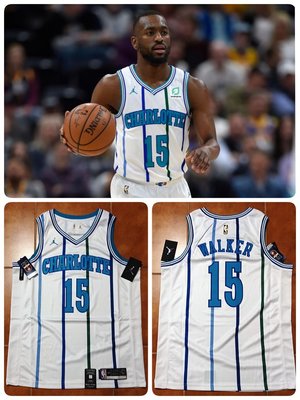 (售出) Kemba Walker NBA Nike 黃蜂隊復古球衣 HWC SW 飛人標 Jordan 白