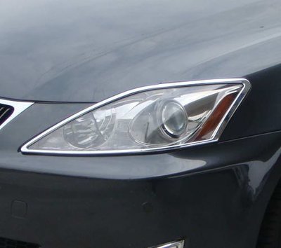 ~圓夢工廠~ Lexus IS250 IS350 2006~2008 鍍鉻車燈框 前燈框 大燈框 頭燈框 鍍鉻銀飾框貼