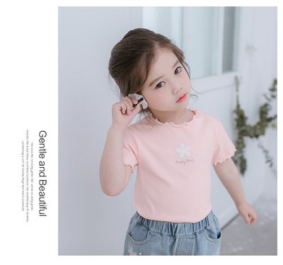 【Mr. Soar】 **清倉** D261 夏季新款 韓國style童裝女童短袖T恤 中大童 現貨