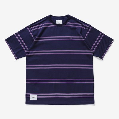 WTAPS 211ATDT-CSM23 JAM 02 / SS / COTTON 紫色 橫紋 短袖