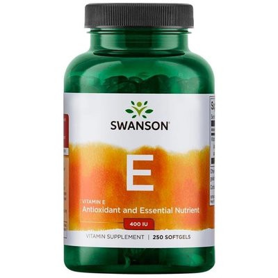 【Swanson】 Natural Vitamin E 天然維他命E 400IU 250顆