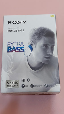 SONY MDR-XB50BS 藍 耳塞式耳機 完整外包裝 送