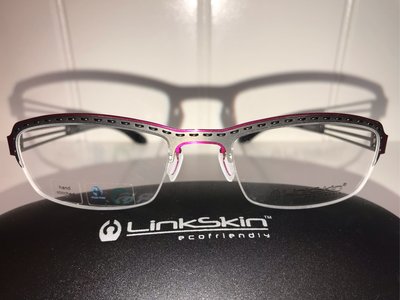 🔩無螺絲設計&手工縫製 LinkSkin鏡框 LKS18紫&灰撞色