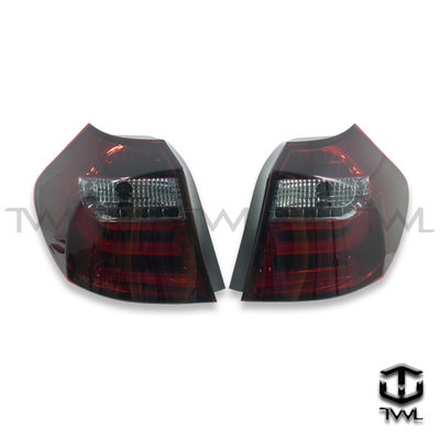 《※台灣之光※》全新BMW E87 05 06 07年LED紅黑晶鑽光條尾燈組方向燈LED 116I  118I