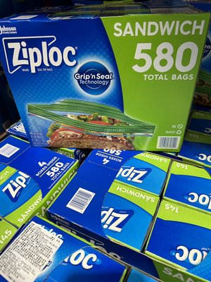 COSTCO好市多代購Ziploc 可封式三明治保鮮袋 145入(拆售)