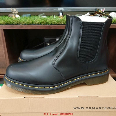 Dr. Martens 2976 Black Smooth 馬汀 短靴 黑 硬皮鞋[飛凡男鞋]