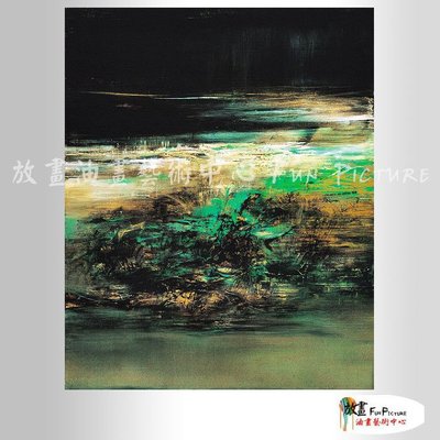 【放畫藝術】名家抽象55 純手繪 油畫 直幅 綠黑 中性色系 無框畫 名畫 線條 現代抽象 近代名家 大師作品