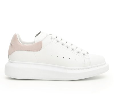 【35-40折扣預購】Alexander McQueen oversized白色粉色尾粉尾 厚底鞋/增高鞋 麥昆鞋
