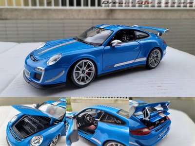 【Maisto 精品】1/18 Porsche 911 GT3 RS 4.0 保時捷 超級跑車~全新水藍色~特惠價~