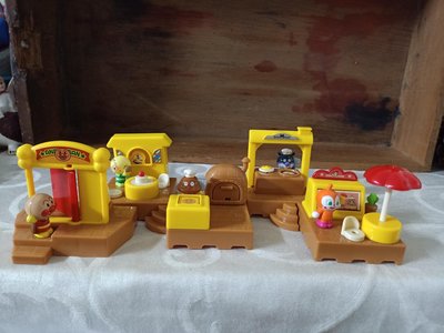 麵包超人2006出版美食街盒玩公仔場景全5種玩具擺飾（1006）
