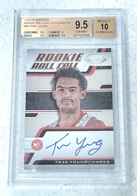 2018-19 PANINI-CERTIFIED ROOKIE ROLL CALL AUTOGRAPHS TRAE YOUNG NO.RRC-TY