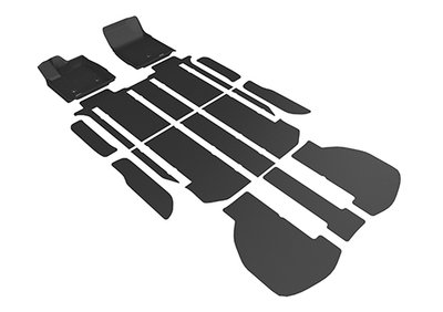 【小鳥的店】豐田 2022 Alphard 神爪 立體 3D卡固 汽油版 專用 腳踏墊 第1排中央大扶手,第2排電動座椅