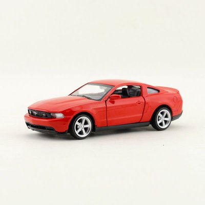 彩珀合金汽車模型1:43 福特野馬 GT 轎車 兒童玩具 迴力開門口袋車 紅