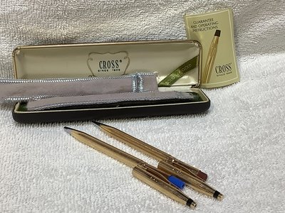 【CROSS】J-美國製實心14K金對筆(原子筆與自動鉛筆，非鍍金或包金)/套 --您看過這套絕稀珍品嗎？