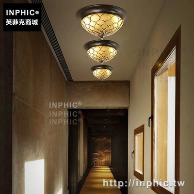 INPHIC-吸頂燈陽臺圓形過道鄉村北歐玄關廚房美式客廳玻璃罩燈具臥室水晶_KNz3