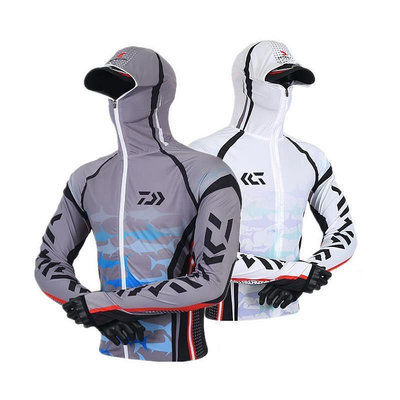 DAIWA釣魚長袖無帽防曬服（S-7XL）碼 細條款 真正耐穿 抗UV 速乾透氣釣魚服