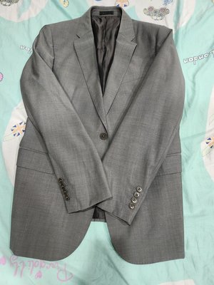 Armani Collezioni 歐碼54(比較像50寬版)灰色極窄版西裝連褲子夏天可穿