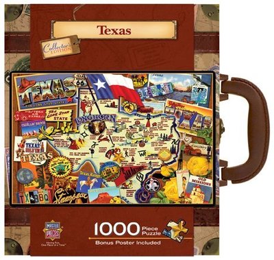 美國拼圖 mas．美國 Texas 德克薩斯州 德州．1000片拼圖 手提行李箱包裝，71358