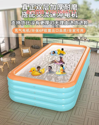 精品兒童充氣游泳池加厚大人小孩寶寶泳池家用大型水池玩具戲水池