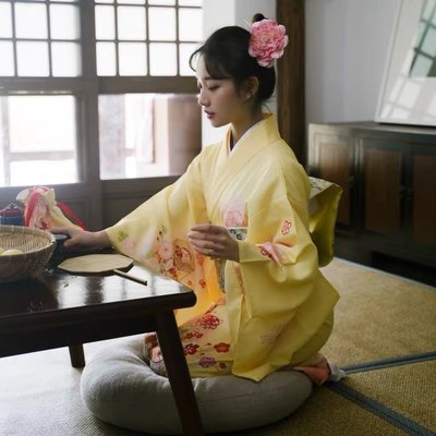 09日式和風浴衣文藝復古清新少女旅拍改良和服