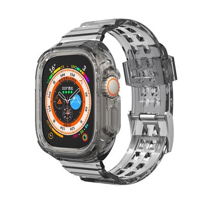 透明 防摔錶帶 適用 蘋果 Apple watch Ultra 49mm S8 蘋果手錶透氣運動款