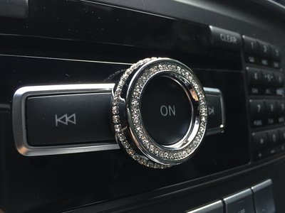 Benz 中控音響 旋鈕外框 旋鈕裝飾蓋 水鑽內飾 捷克水鑽 W212 S212 E200 E250 E300 E63