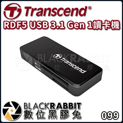 數位黑膠兔【 創見 Transcend RDF5 USB 3.1 Gen 1 讀卡機 】 SD microSD 記憶卡