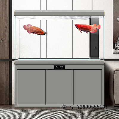 玻璃魚缸漢霸超白玻璃魚缸客廳大型屏風落地家用玄關隔斷墻底過濾金魚缸水族箱