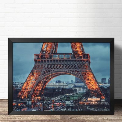 風景裝飾畫書房玄關客廳ins掛畫旅行打卡巴黎埃菲爾鐵塔背景貼畫