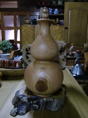 【原味手工家具】台灣紅檜木葫蘆聚寶盆-台南 原木 家具